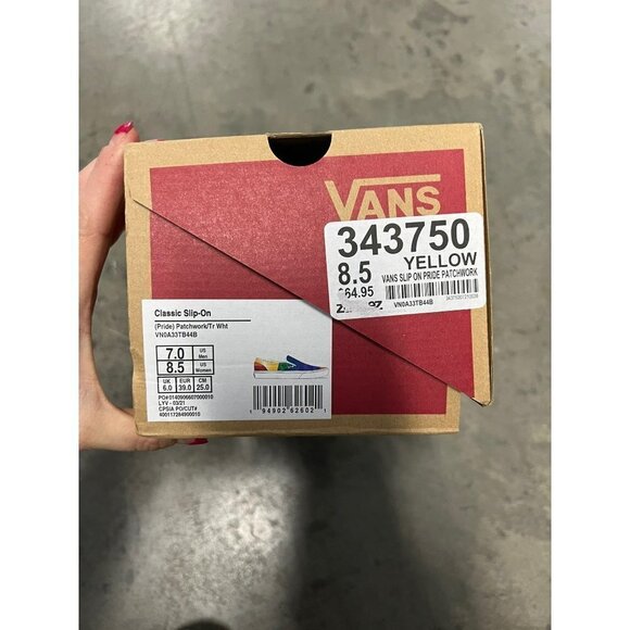 NEW Vans | Classic Slip-On Pride Patchwork/True White Sz M7/W8.5 - Picture 3 of 8